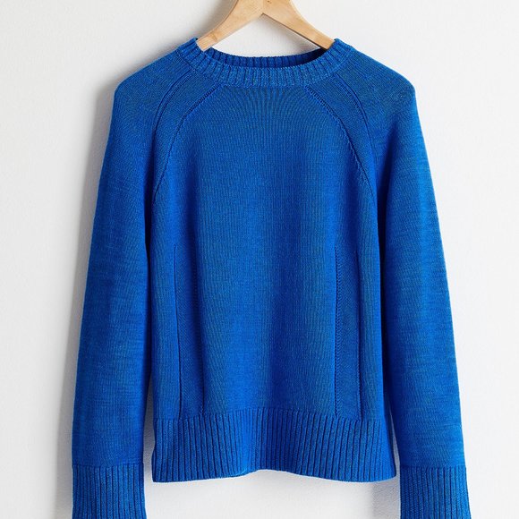 Ladies' Ribbed Sweater COBALT BLUE (LYK-005) - Picture 1 of 7